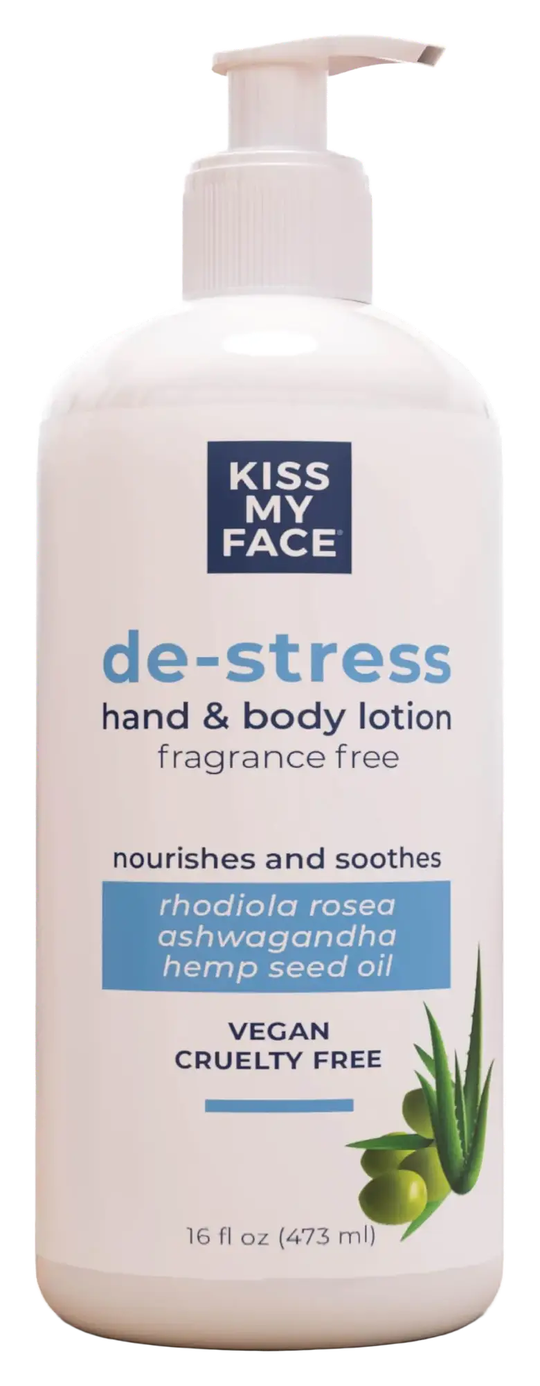Kiss My Face De-Stress Hand & Body Lotion Fragrance Free