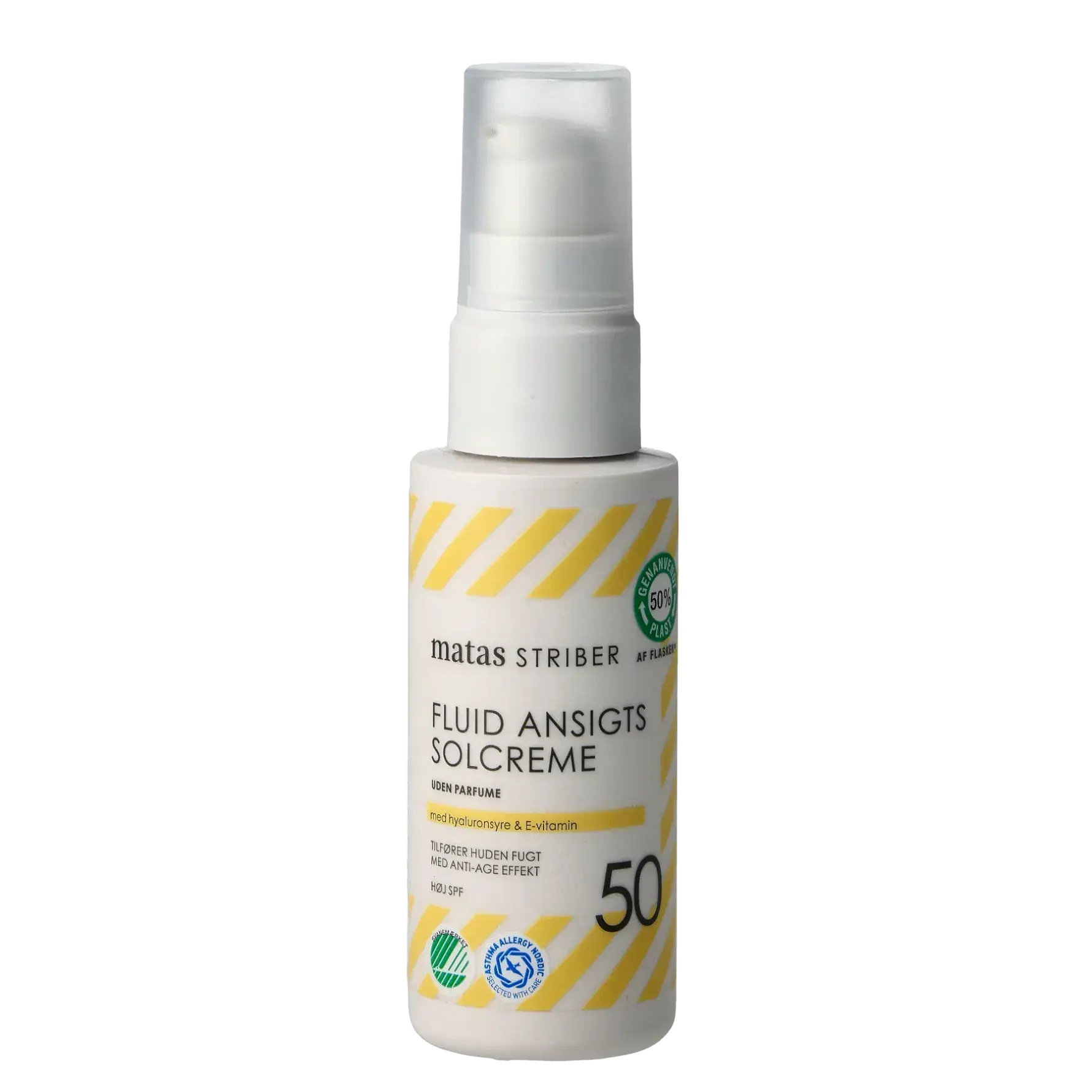 Matas Striber Fluid Ansigtssolcreme SPF 50 Uden Parfume
