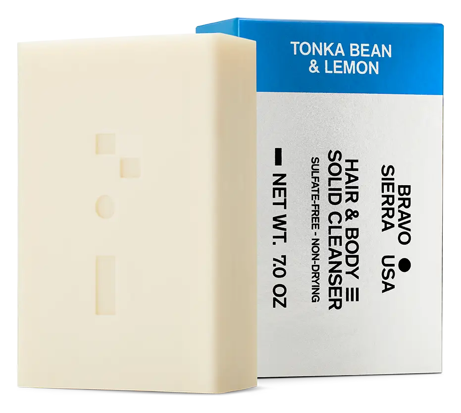 Bravo Sierra Hair & Body Solid Cleanser Tonka Bean & Lemon