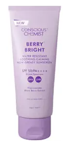 Conscious Chemist Berry Bright Niacinamide Sunscreen SPF 50