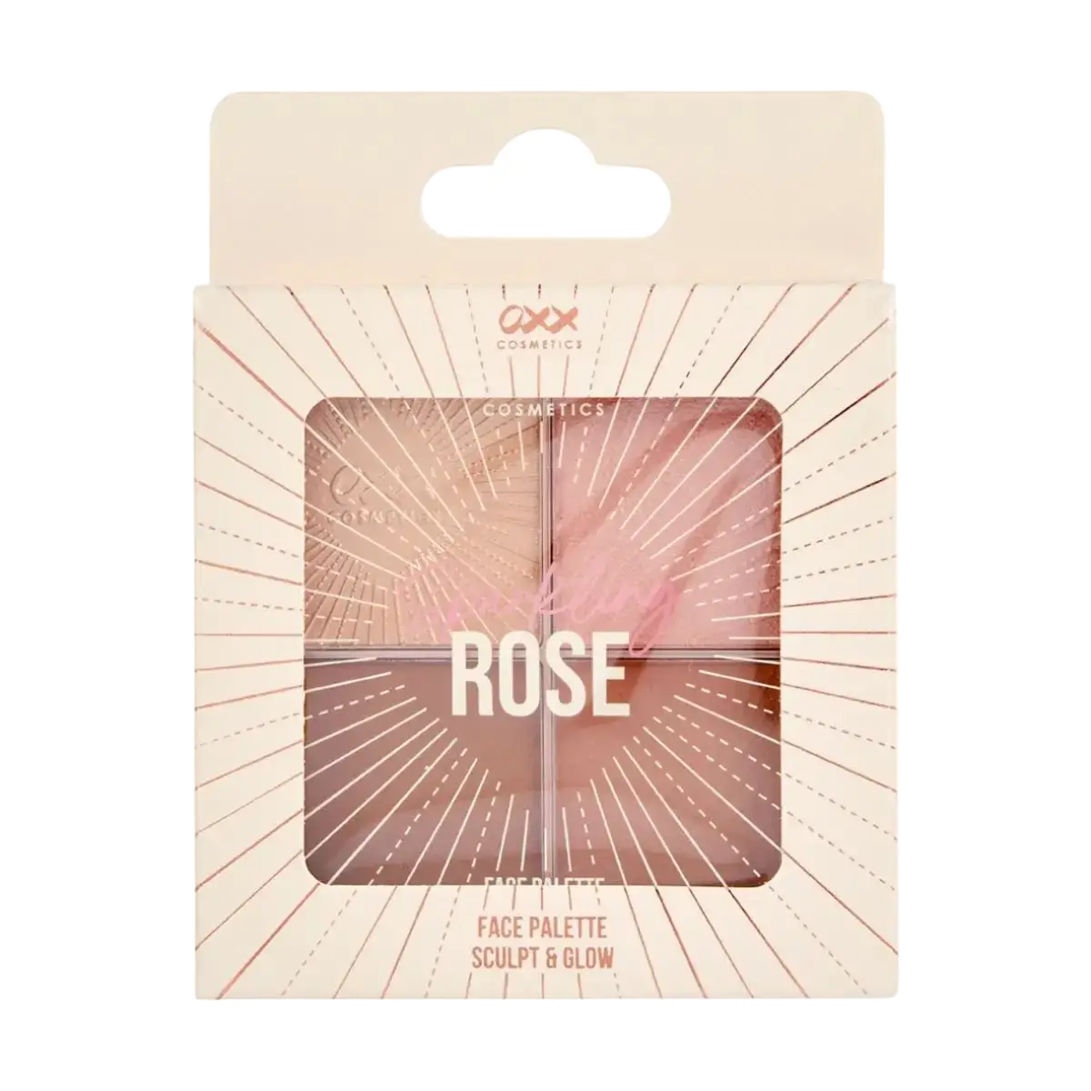 OXX Cosmetics Sculpt & Glow Face Palette Sparkling Rose