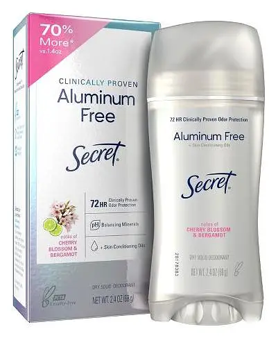 Secret Clinically Proven Aluminum Free Deodorant Cherry Blossom & Bergamot