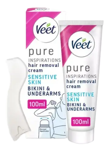 Veet Pure Inspirations Hair Removal Cream Sensitive Skin Bikini & Underarms