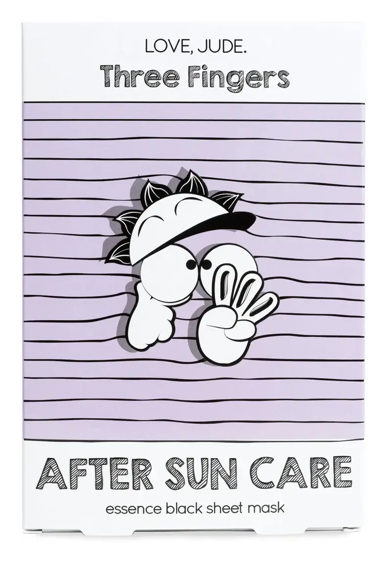 Love, Jude Three Fingers After Sun Care Essence Black Sheet Mask