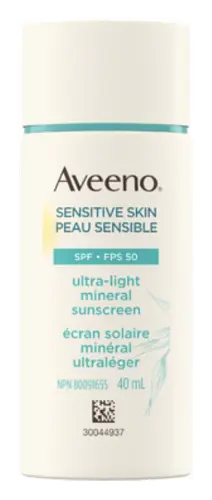 Aveeno Sensitive Skin Ultra-Light Mineral Sunscreen SPF 50