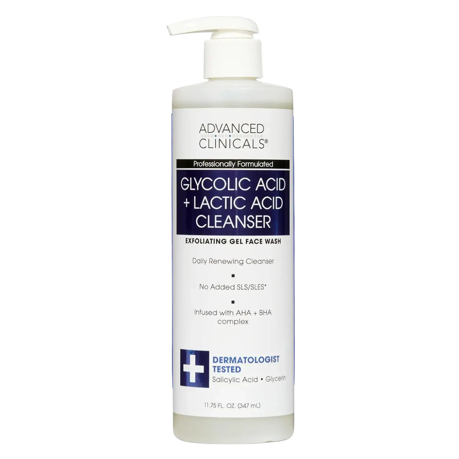 Advanced Clinicals Glycolic Acid + Lactic Acid Cleanser