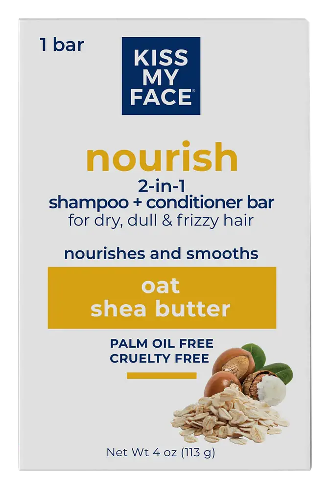 Kiss My Face 2-In-1 Shampoo + Conditioner Bar Nourish