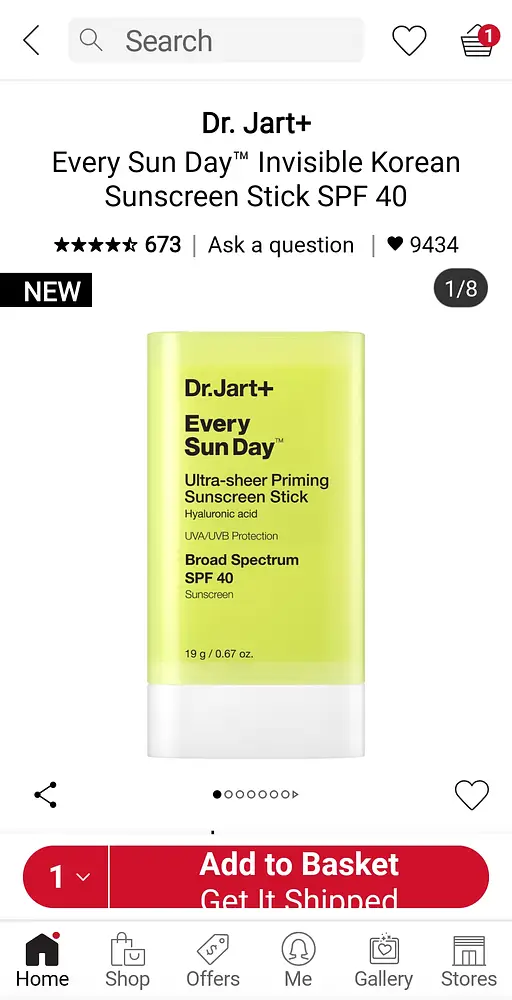 Dr. Jart+ Dr. Jart+ Every Sun Day™ Invisible Korean Sunscreen Stick SPF 40