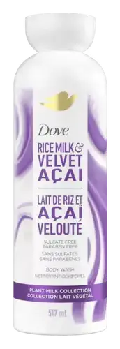 Dove Plant Milk Body Wash Rice Milk & Velvet Açai