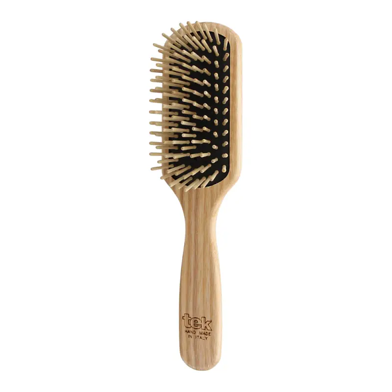 Tek Small Rectangular Hair Brush With Short Hornbeam Wood Pins