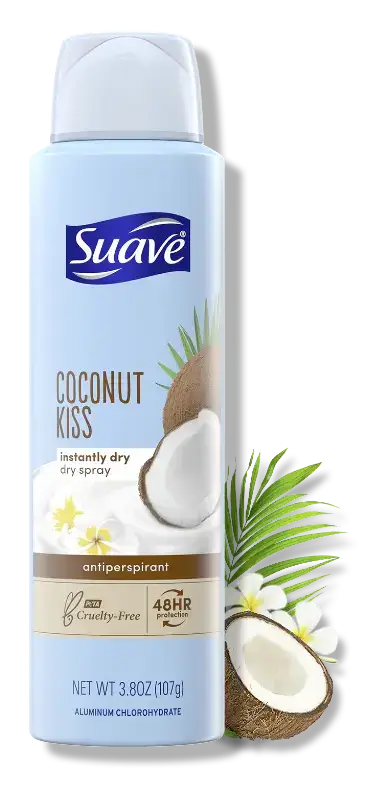 Suave Dry Spray Antiperspirant Deodorant Coconut Kiss