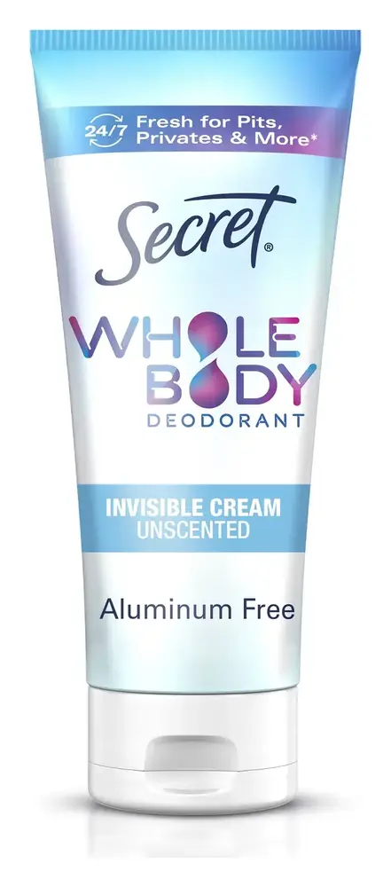 Secret Whole Body Deodorant Invisible Cream Unscented