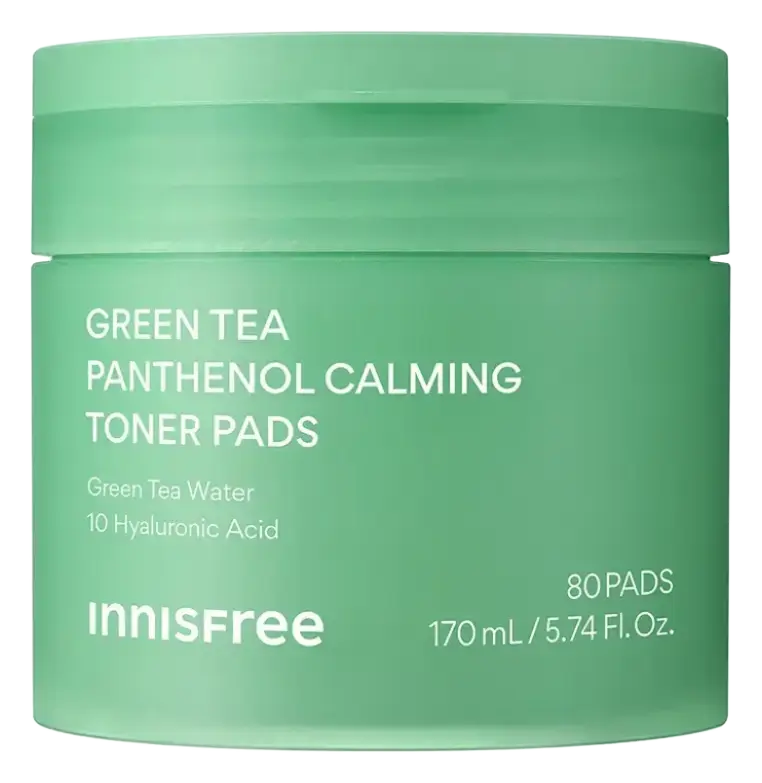 innisfree Green Tea Panthenol Calming Toner Pads