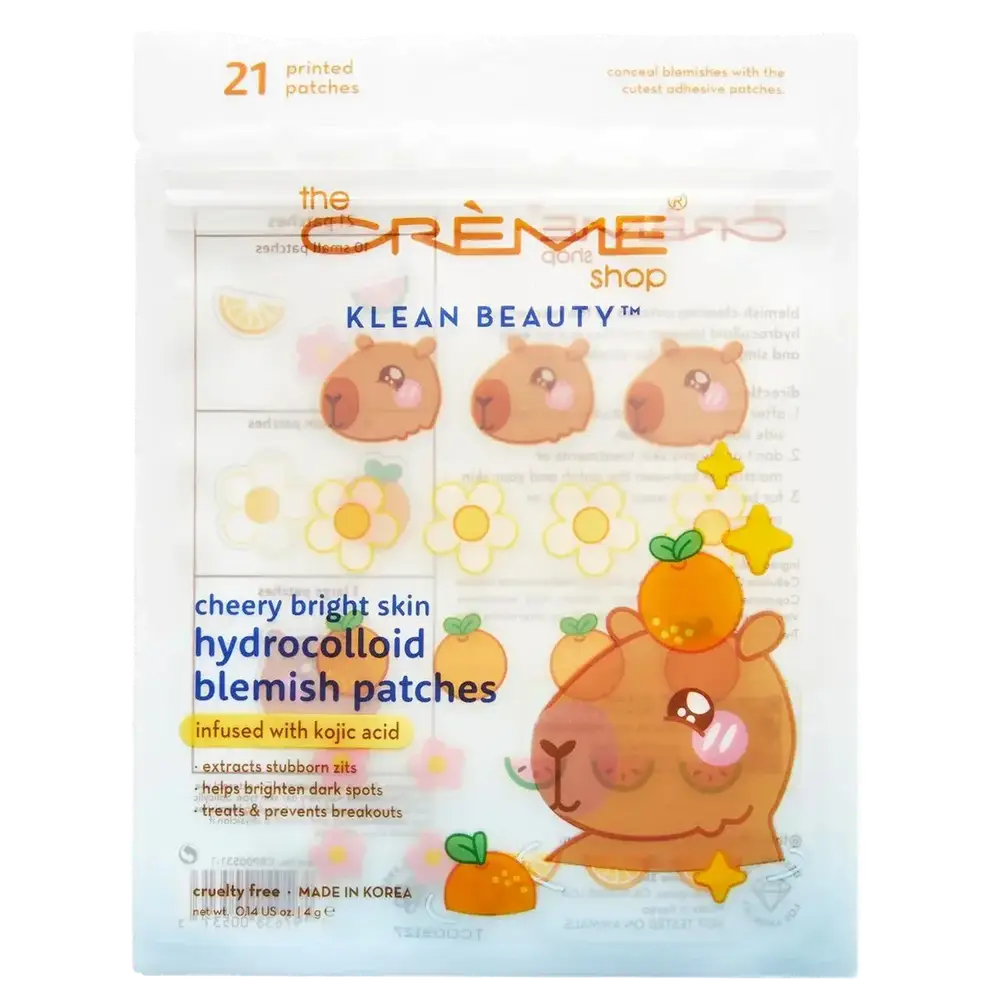 The Creme Shop Capybara Klean Beauty Cheery Bright Skin Hydrocolloid Blemish Patches