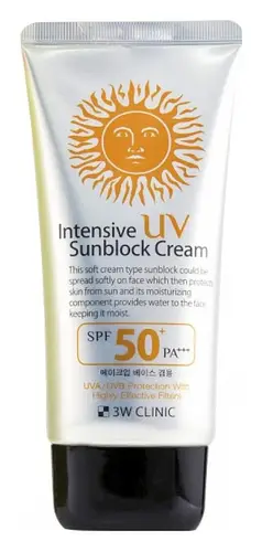 3W Clinic Intensive UV Sunblock Cream SPF50+ PA+++