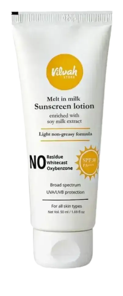 Vilvah Melt-In-Milk Sunscreen Lotion SPF 50