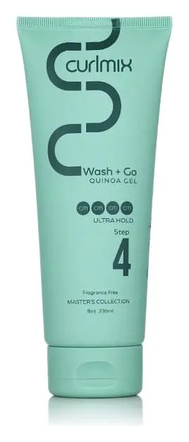 Curlmix Wash and Go Quinoa Gel with Ultra Hold for Curly Hair