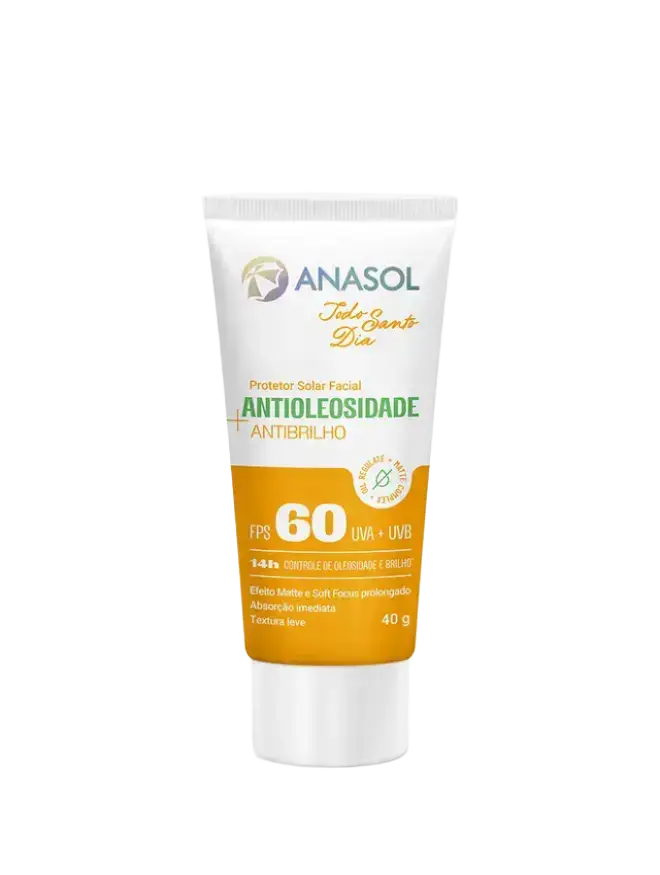 Anasol Protetor Solar Facial Antioleosidade Antibrilho SPF 60