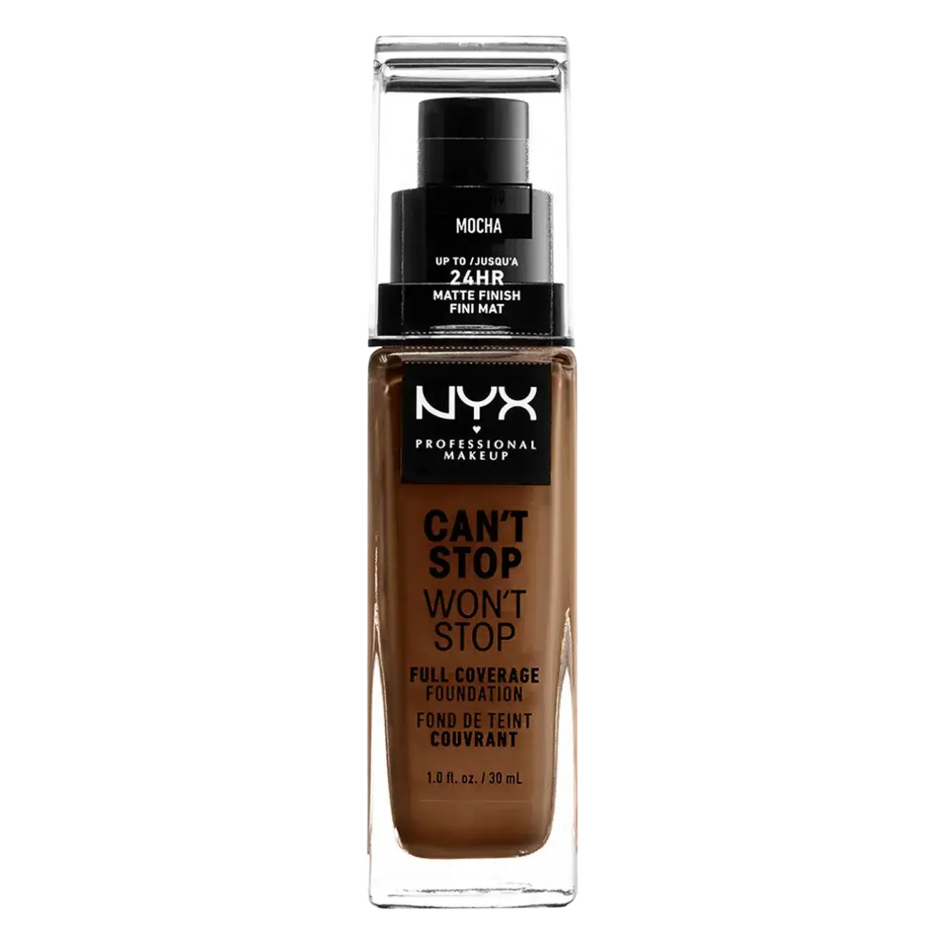 NYX Cosmetics Can't Stop Won't Stop Full Coverage Foundation 19 Mocha