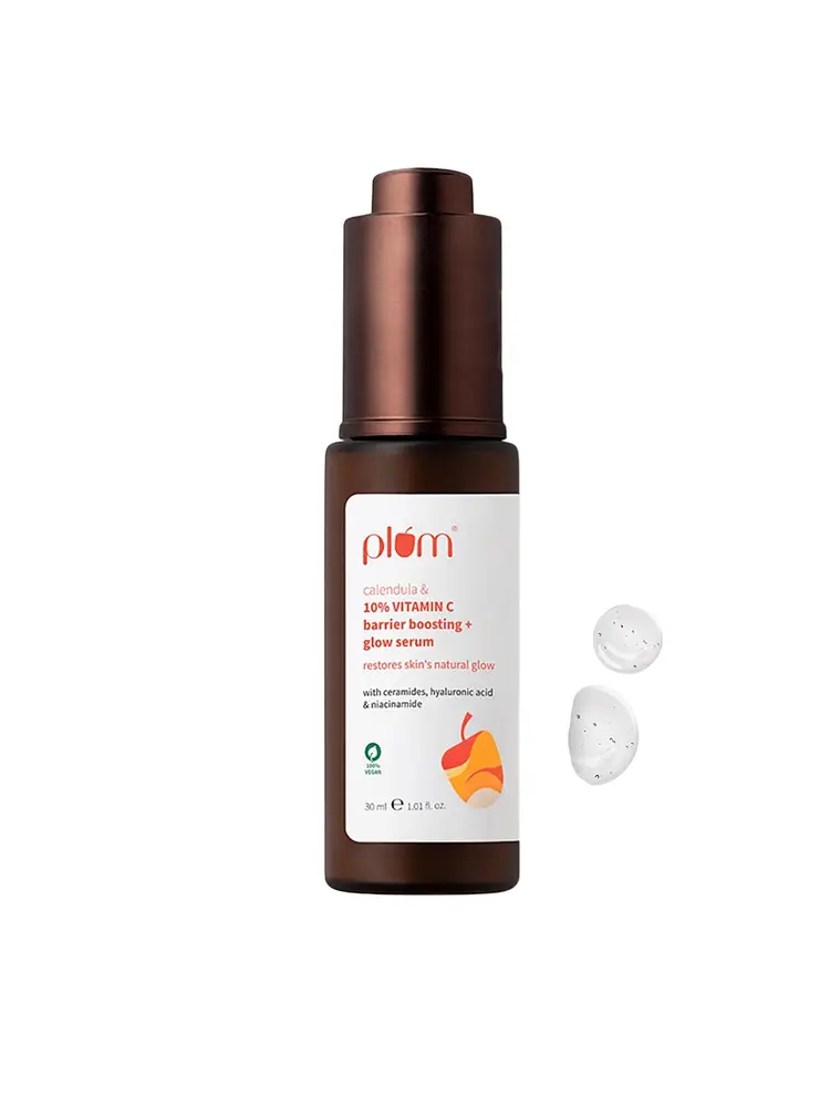 Plum Goodness Calendula & 10% Vitamin C Barrier Boosting + Glow Serum