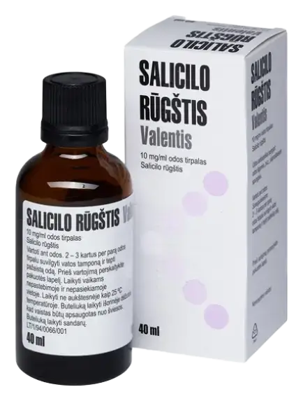 Valentis SALICILO RŪGŠTIS 1%, Odos Tirpalas, N1 (Salicylic Acid 1%, Skin Solution, N1)