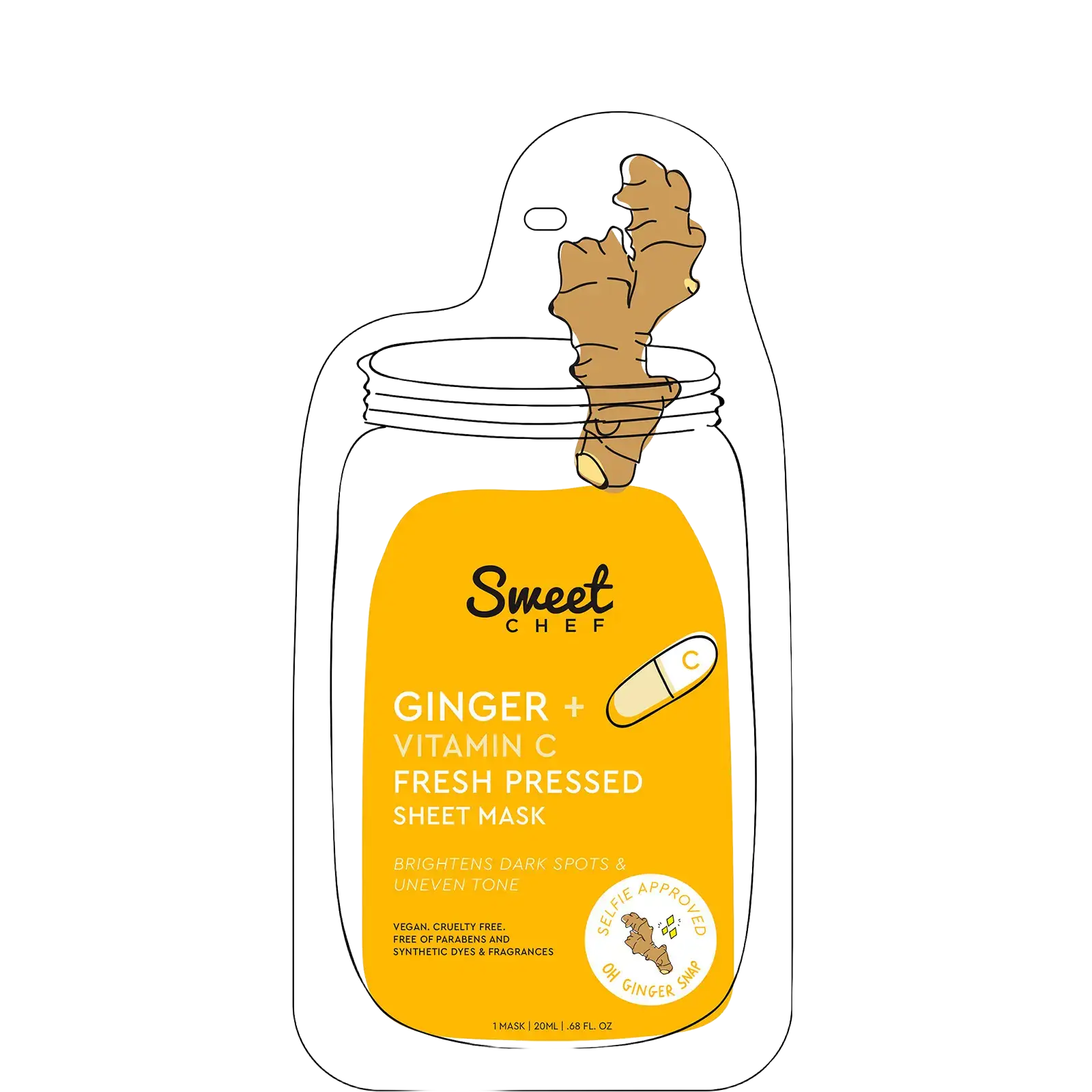 Sweet Chef Fresh Pressed Sheet Mask Ginger + Vitamin C
