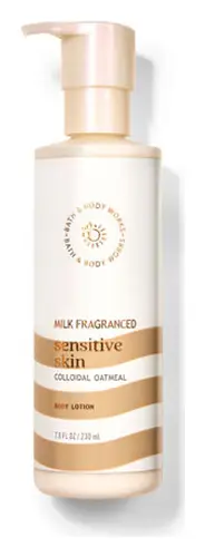 Bath & Body Works Sensitive Skin Body Lotion Milk Fragranced With Colloidal Oatmeal