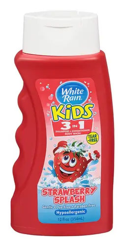 White Rain Kids 3 In 1 Shampoo + Conditioner Body Wash Strawberry Splash