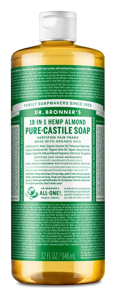 Dr. Bronner's Pure-Castile Liquid Soap Almond
