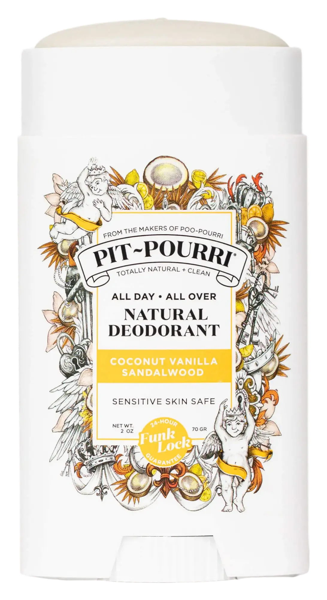 Pourri All Day All Over Natural Deodorant Coconut Vanilla Sandalwood