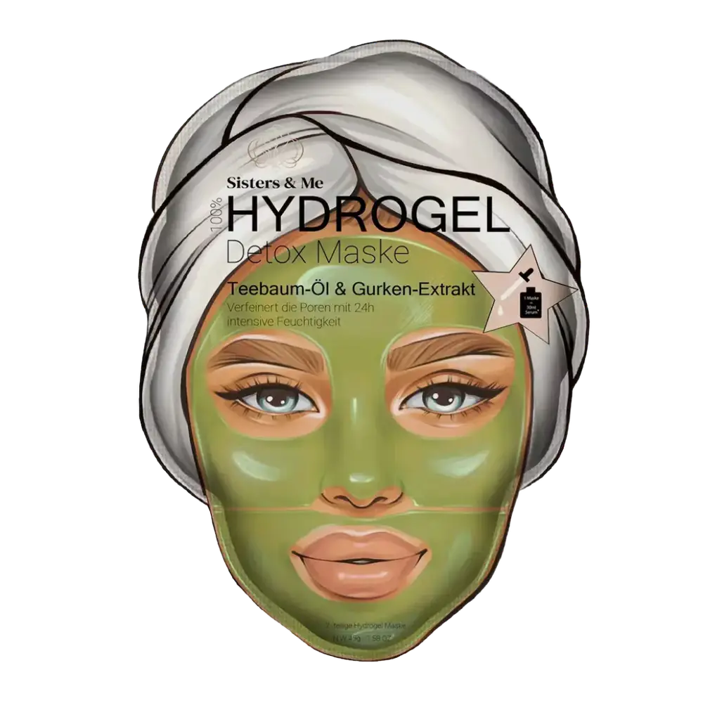 Sisters & Me Hydrogel Detox Maske Teebaum-Öl & Gurken-Extrakt