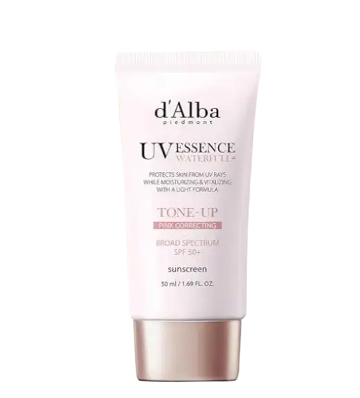 D'Alba UV Essence Waterfull Tone-Up Pink Correcting Sunscreen SPF 50+ USA