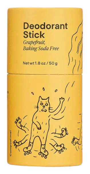 Meow Meow Tweet Deodorant Stick Grapefruit Baking Soda Free