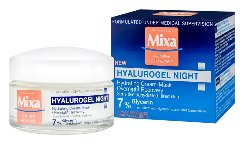 Mixa Hyalurogel Night Hydrating Cream-Mask Overnight Recovery