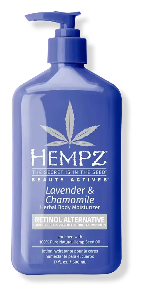 Hempz Beauty Actives Lavender & Chamomile Herbal Body Moisturizer With Retinol Alternative