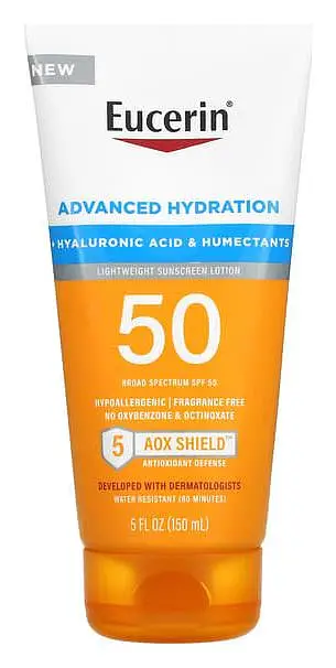 Eucerin Advanced Hydration Lightweight Sunscreen Lotion SPF50