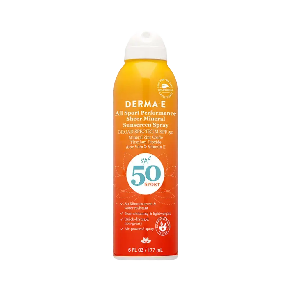 Derma E All Sport Performance Sheer Mineral Sunscreen Spray SPF 50