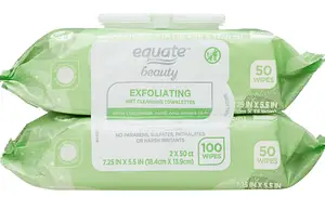 Equate Exfoliating Wet Cleansing Towelettes