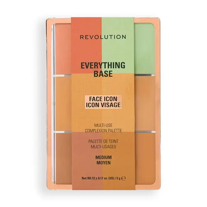 Revolution Beauty Everything Base Face Icon Complexion Palette Medium