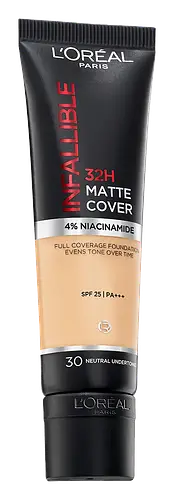 L'Oreal Infallible 32H Matte Cover Foundation With 4% Niacinamide 30