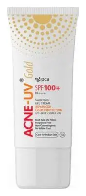Ipca Acne-UV Gold Sunscreen Gel Cream SPF 100+