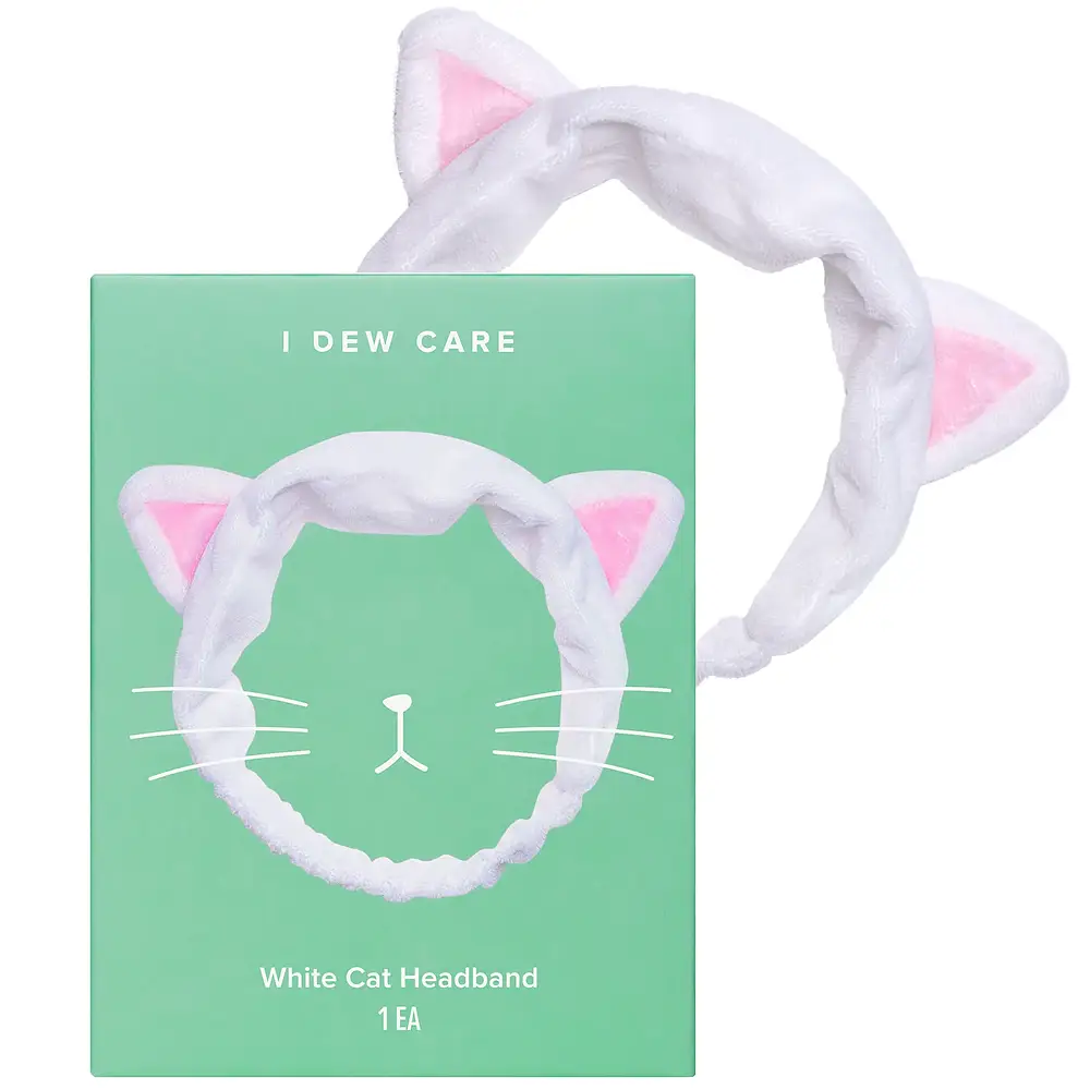 I Dew Care Cat Headband White