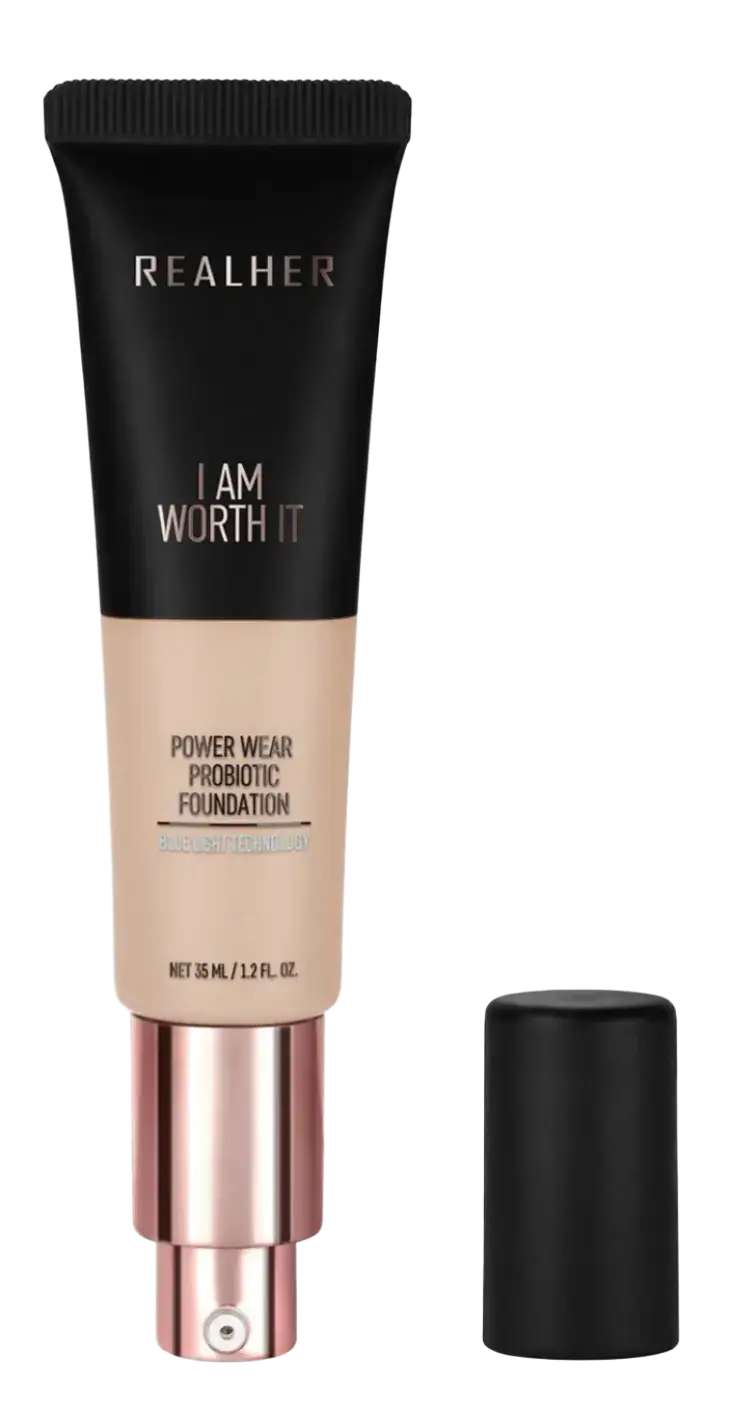 Realher Power Wear Probiotic Foundation I Am Worth It - Golden