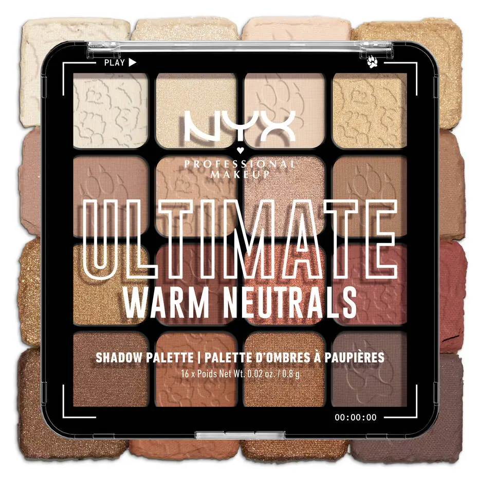NYX Cosmetics Vegan Ultimate Shadow Palette Warm Neutrals