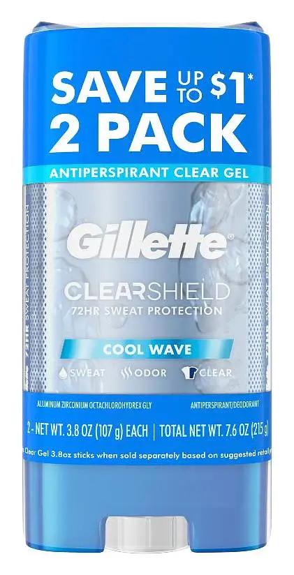 Gillette Clearshield  Clear Gel Antiperspirant & Deodorant Cool Wave