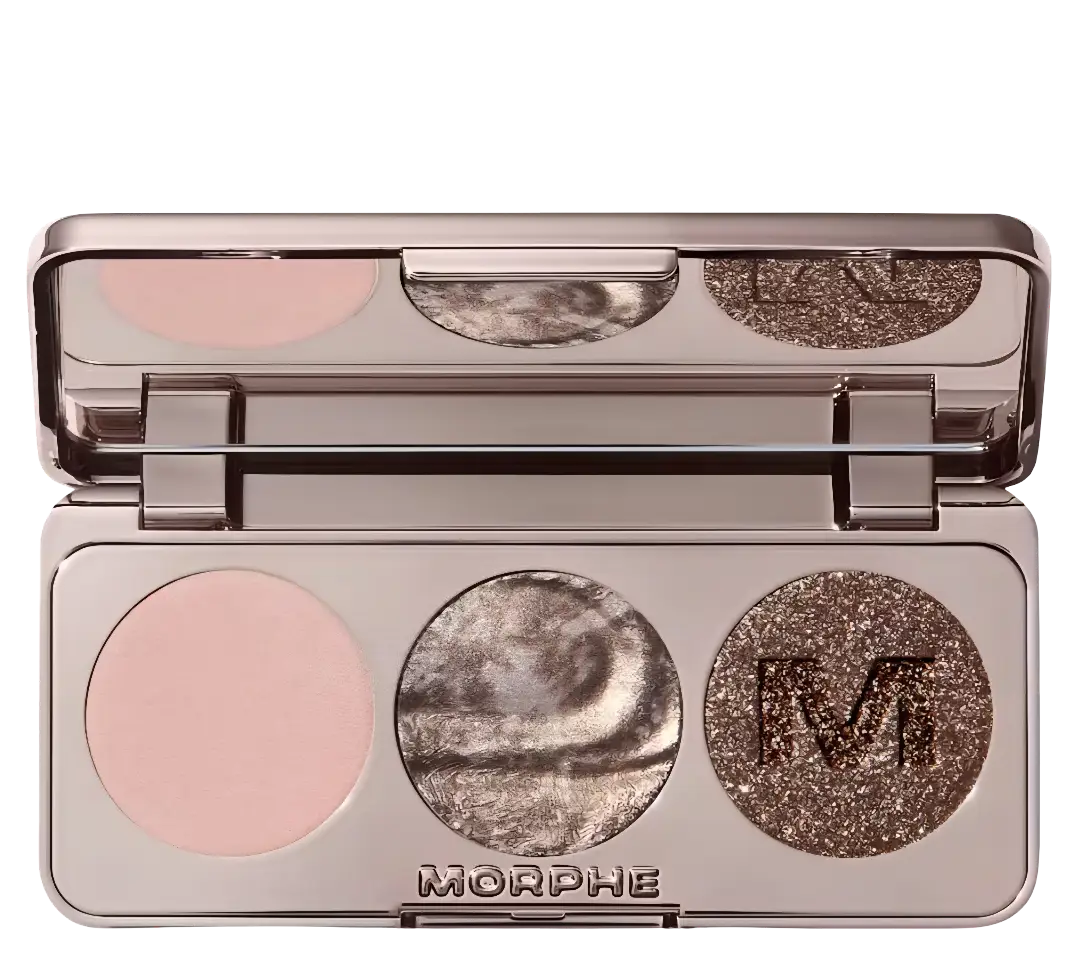Morphe Dazzling Metallics Eyeshadow Trio Platinum Bombshell
