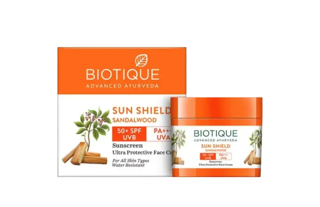 Biotique Sun Shield Sandalwood Sunscreen Ultra Protective Face Cream SPF 50+