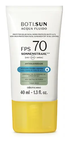 O Boticário Protetor Solar Facial Antioleosidade FPS70 Boti.Sun Acqua Fluido
