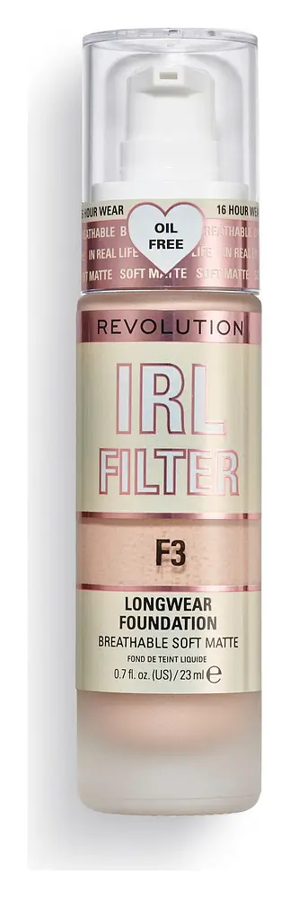 Revolution Beauty IRL Filter Longwear Foundation F3