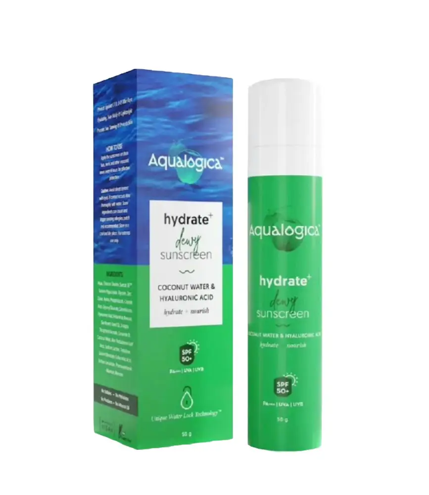 Aqualogica Hydrate+ Dewy Sunscreen with coconut water and hyaluronic acid